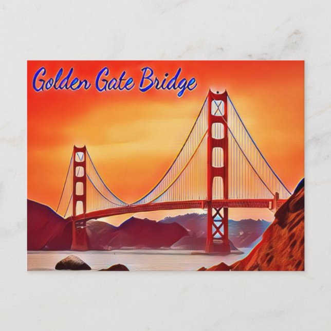 San Francisco Golden Gate Bridge Postcard (Front)