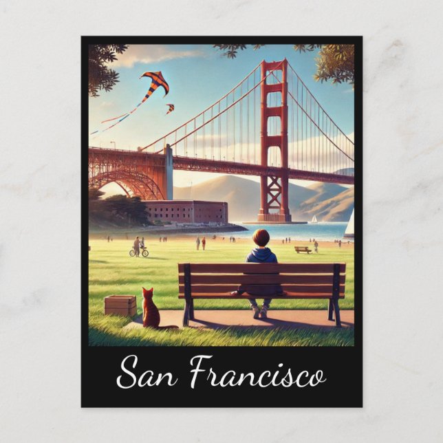 San Francisco Golden Gate Bridge Postcard (Front)