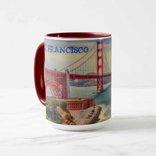 San Francisco Golden Gate Bridge Scenic Mug (Front Left)