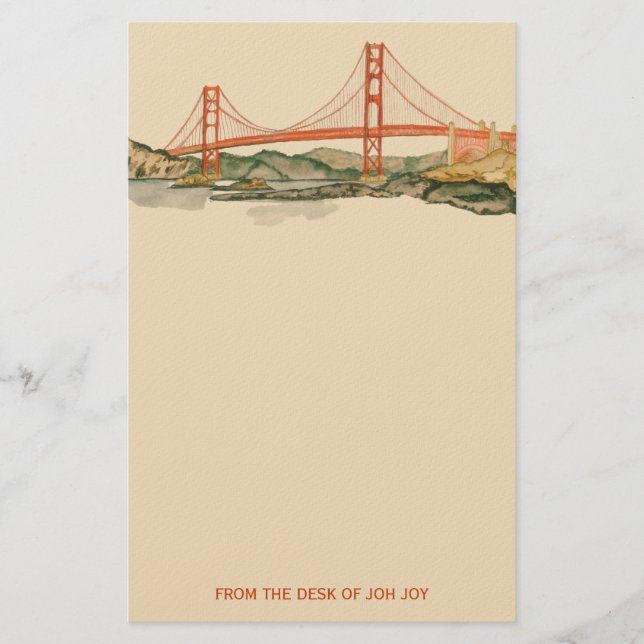 San Francisco Golden Gate Bridge Stationery (Front)