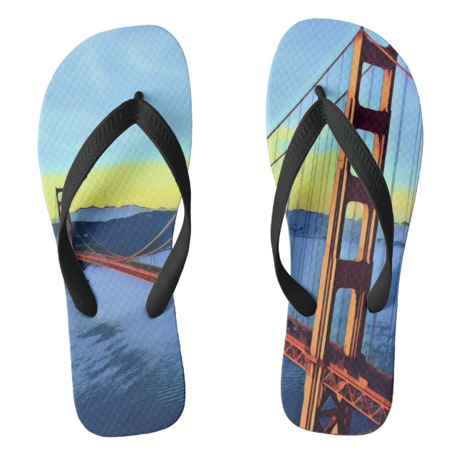 San Francisco - GOLDEN GATE - Bridge Thongs (Footbed)