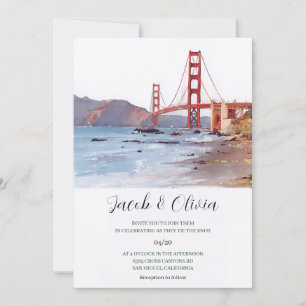 San Francisco Golden Gate Bridge Wedding Invitation