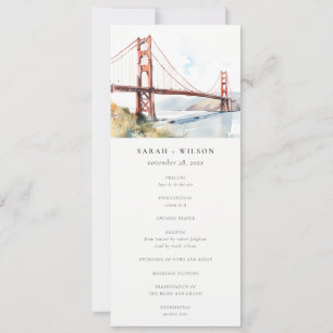 San Francisco Golden Gate Bridge Wedding Program