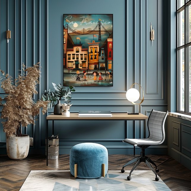 San Francisco: Golden Gate City - Whimsical Art Poster (Creator Uploaded)
