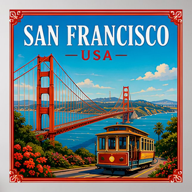 🌉 San Francisco Golden Gate Memory From Visit 🌉 Poster (Front)