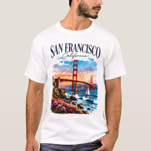 San Francisco Golden Gate Travel Graphic T-Shirt