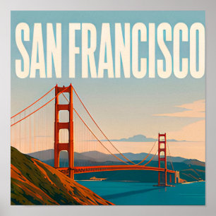❤️ San Francisco Golden Gate Travel Style ❤️ Poster