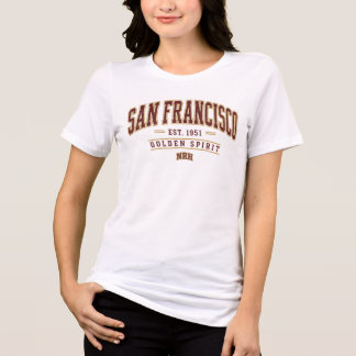 San Francisco Golden Spirit Vintage Varsity T-Shir Tri-Blend Shirt