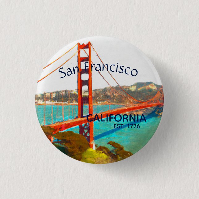 San Francisco GoldenGate   3 Cm Round Badge (Front)