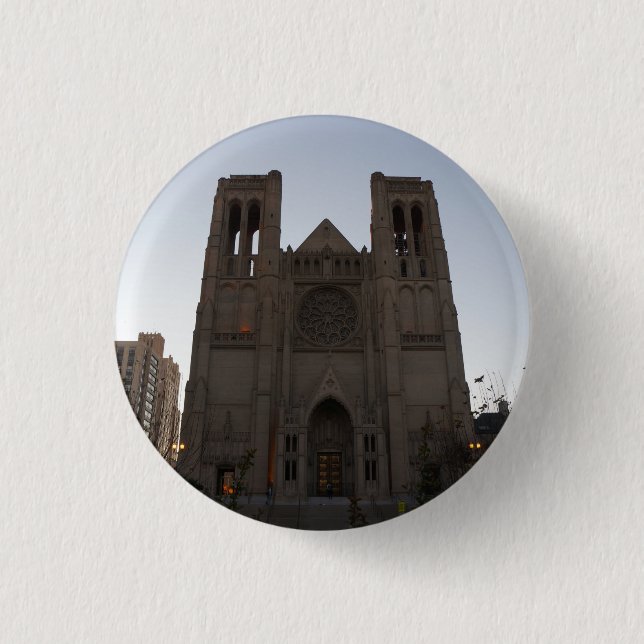 San Francisco Grace Cathedral Pinback Button (Front)