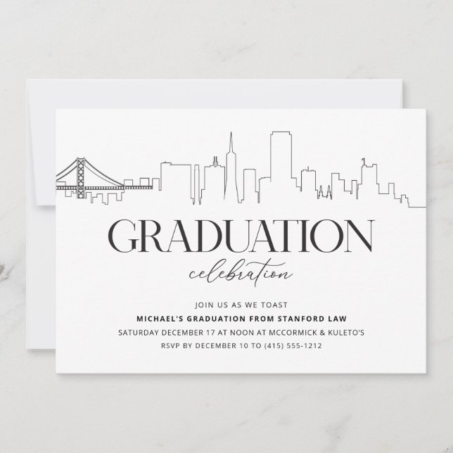 San Francisco Graduation Party Invitation (Front)
