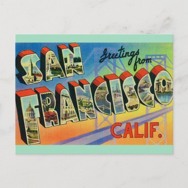San Francisco Greeting Postcard (Front)