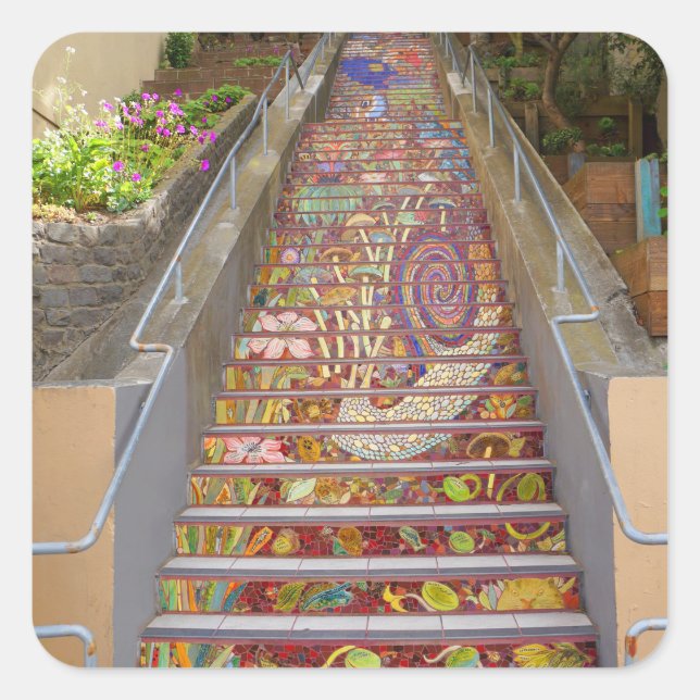 San Francisco Hidden Garden Steps #1 Stickers (Front)
