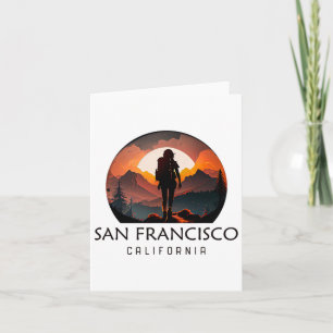 San Francisco Hiking Outdoors Souvenir Card