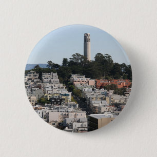 san francisco hill 6 cm round badge