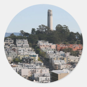 san francisco hill classic round sticker