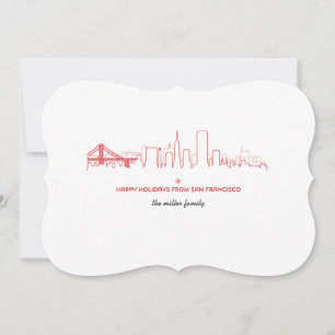San Francisco Holiday Skyline Card