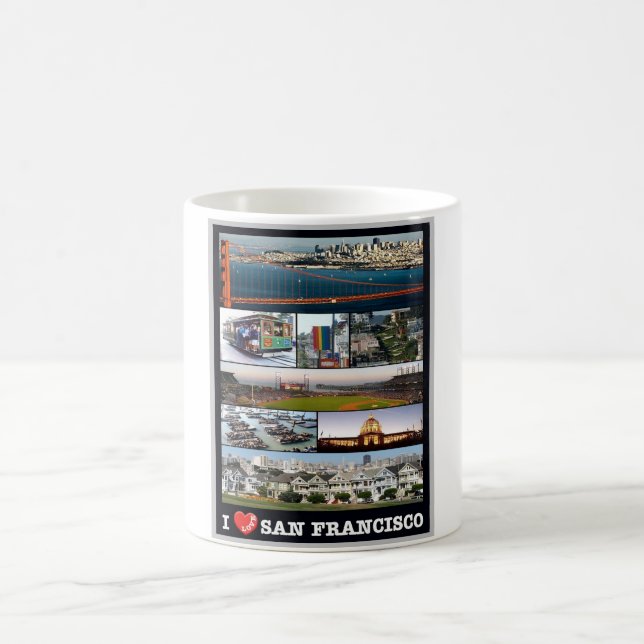 San Francisco - I Love - United States - Coffee Mug (Center)