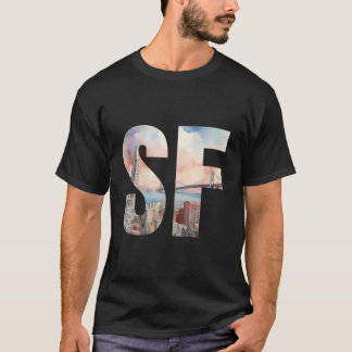 San Francisco Iconic Sf Bay Bridge Bay Area Fog Ci T-Shirt