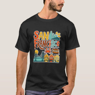San Francisco Landmarks, Golden Gate Bridge  T-Shirt