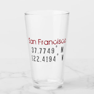 San Francisco Latitude Longitude Glass