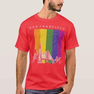 San Francisco LGBT Rainbow Flag Pride  T-Shirt