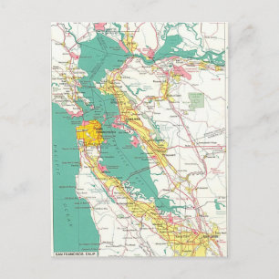 San Francisco Map Postcard