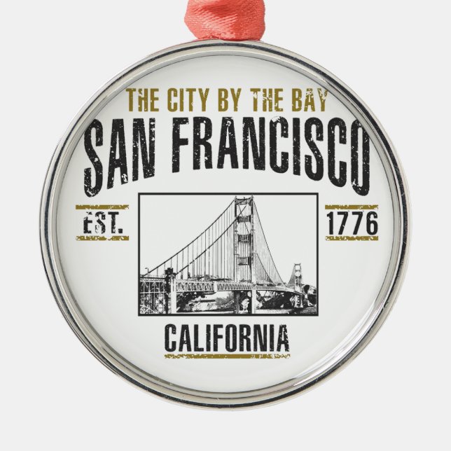 San Francisco Metal Ornament (Front)