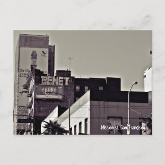 san francisco, mission st postcard