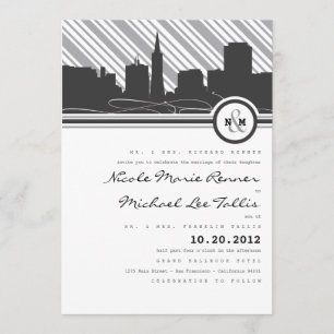 San Francisco Monogram Wedding Invitation