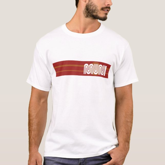 San Francisco Muni stripe design T-Shirt (Front)