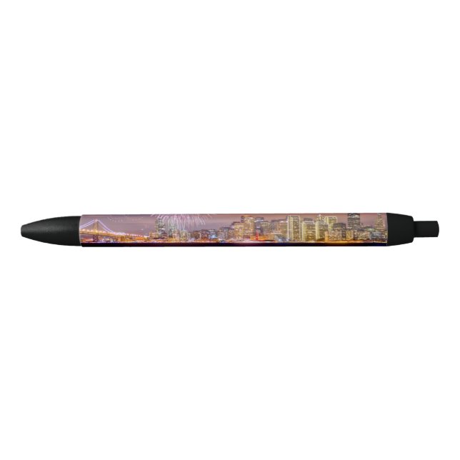 San Francisco New Year Fireworks Black Ink Pen (Front)