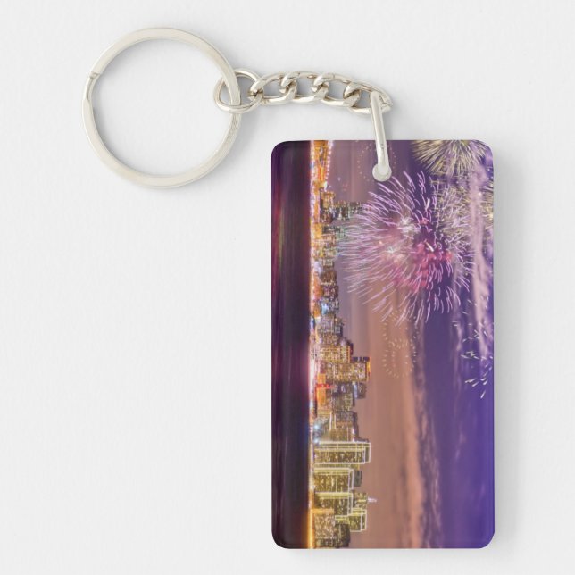 San Francisco New Year Fireworks Key Ring (Front)