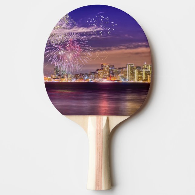 San Francisco New Year Fireworks Ping Pong Paddle (Front)