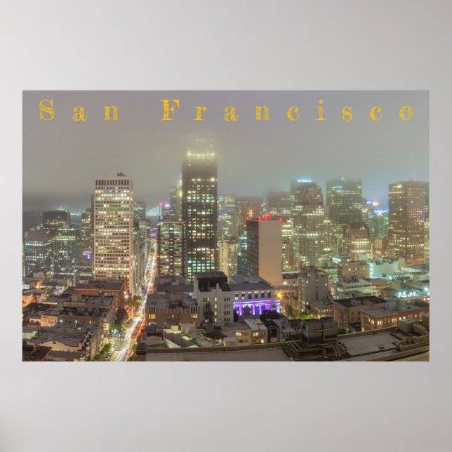 San Francisco Nighttime Poster (Front)