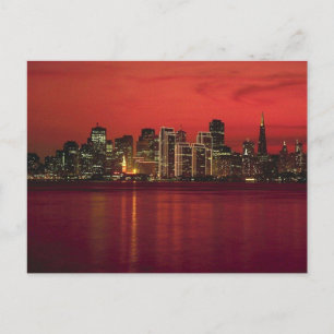 San Francisco Nitetime Skyline Postcard