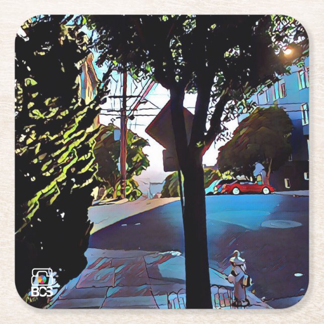 San Francisco Nob Hill Paper Coaster (Front)