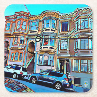 San Francisco North Beach Paper Coaster