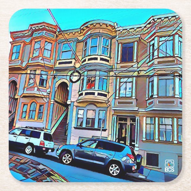San Francisco North Beach Paper Coaster (Front)