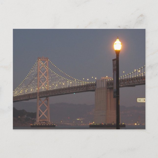 San Francisco Oakland Bay Bridge Post Card (Front)