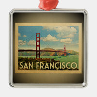 San Francisco Ornament Golden Gate Bridge Vintage