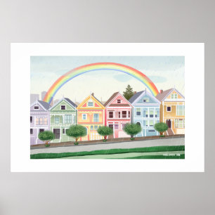 San Francisco Painted Ladies Extra Large Print
