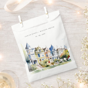 San Francisco Painted Ladies Landscape Wedding Favour Bag