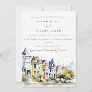 San Francisco Painted Ladies Scape Couples Shower Invitation