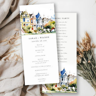 San Francisco Painted Ladies Wedding Program