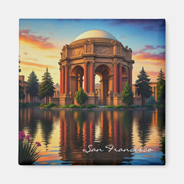 San Francisco Palace of Fine Arts Sunset Magnet (Front)