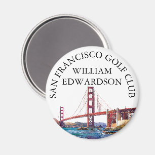 San Francisco Personalised Golf Club Name Magnet