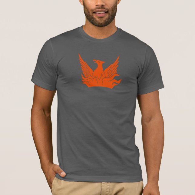 San Francisco phoenix from flag in Int'l Orange T-Shirt (Front)