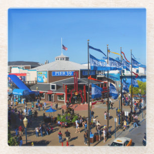 San Francisco Pier 39 #12 Glass Coaster
