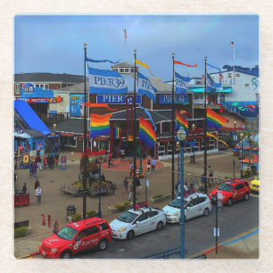 San Francisco Pier 39 Pride #1 Glass Coaster